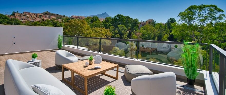 Marbella Lake, nya lägenheter med balkong erbjuder panoramautsikt