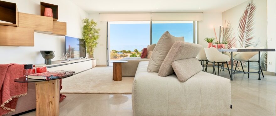 Living room with views at the new semi-detached homes