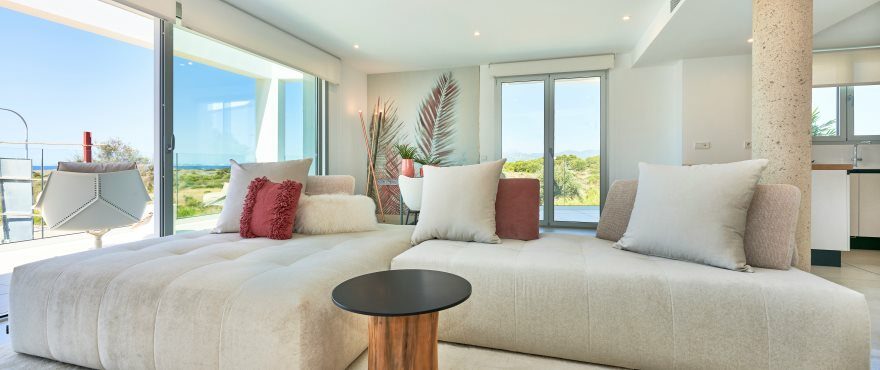 Living room with views at the new semi-detached homes