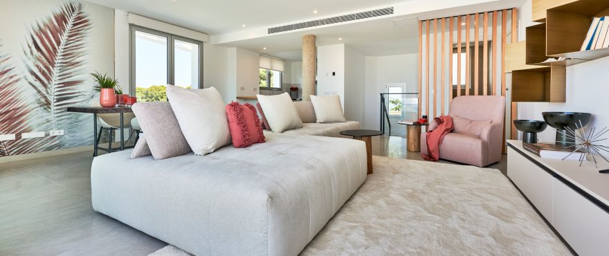 Salón con vistas en los nuevos adosados