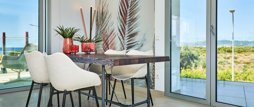 Salón con vistas en los nuevos adosados