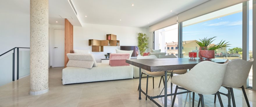 Salón con vistas en los nuevos adosados