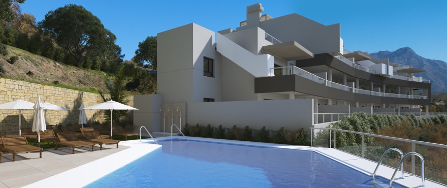 The Crest, apartamenty ze wspólnym basenem i ogrodami, Benahavis