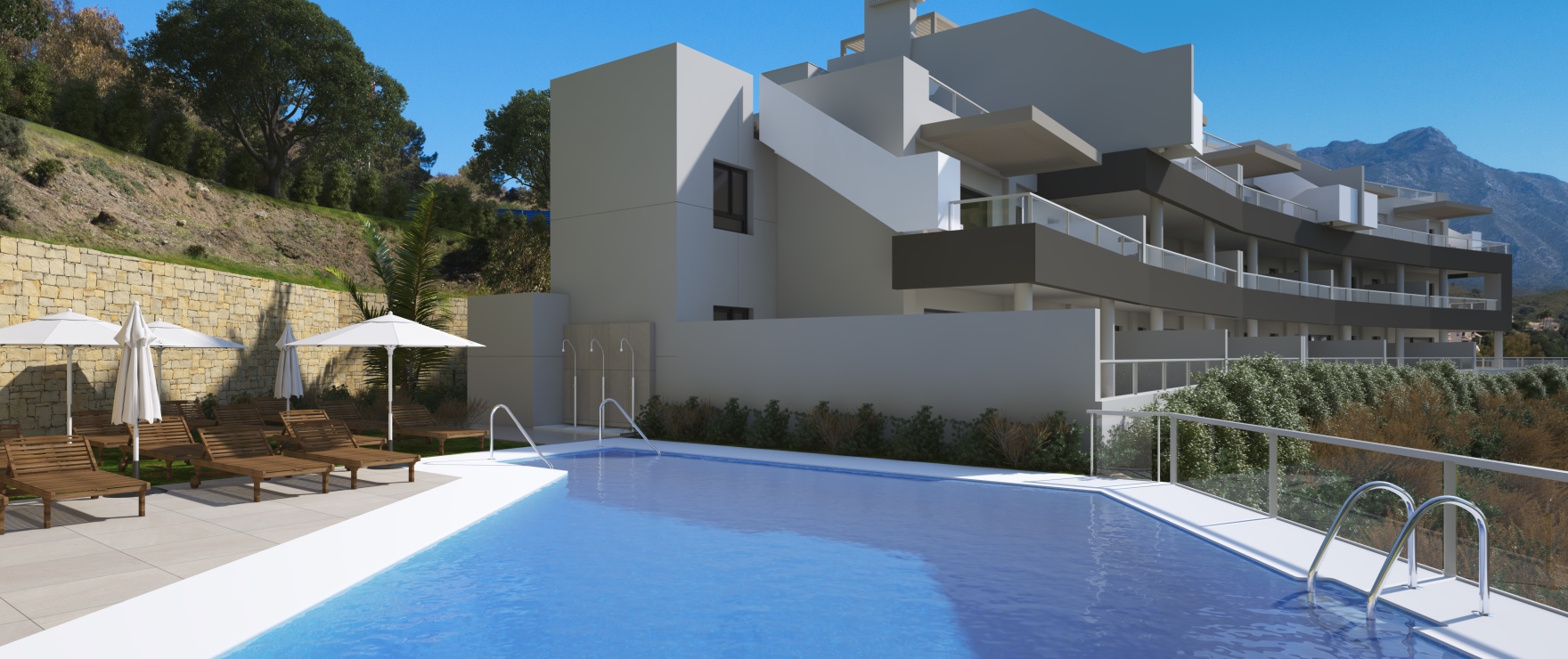 The Crest, appartements avec piscine et jardins communs, Benahavis