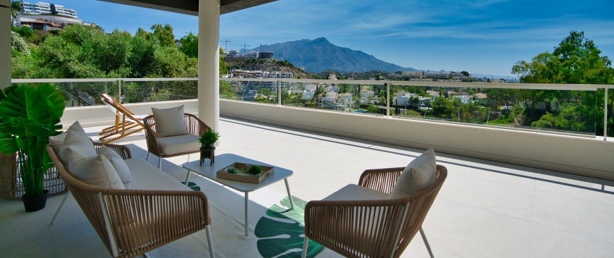 Terrasse de The Crest avec vue spectaculaire