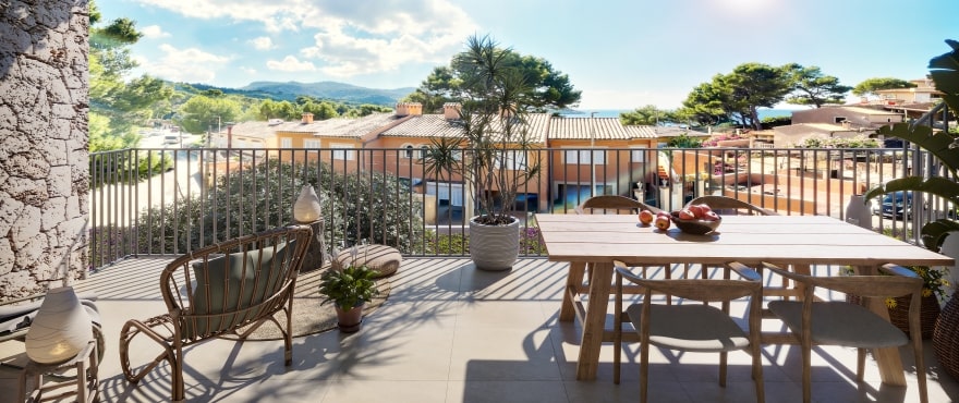 Terrasse mit Ausblick in San Telmo, Mallorca