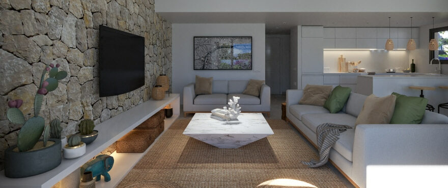 Spacious and modern living room 
