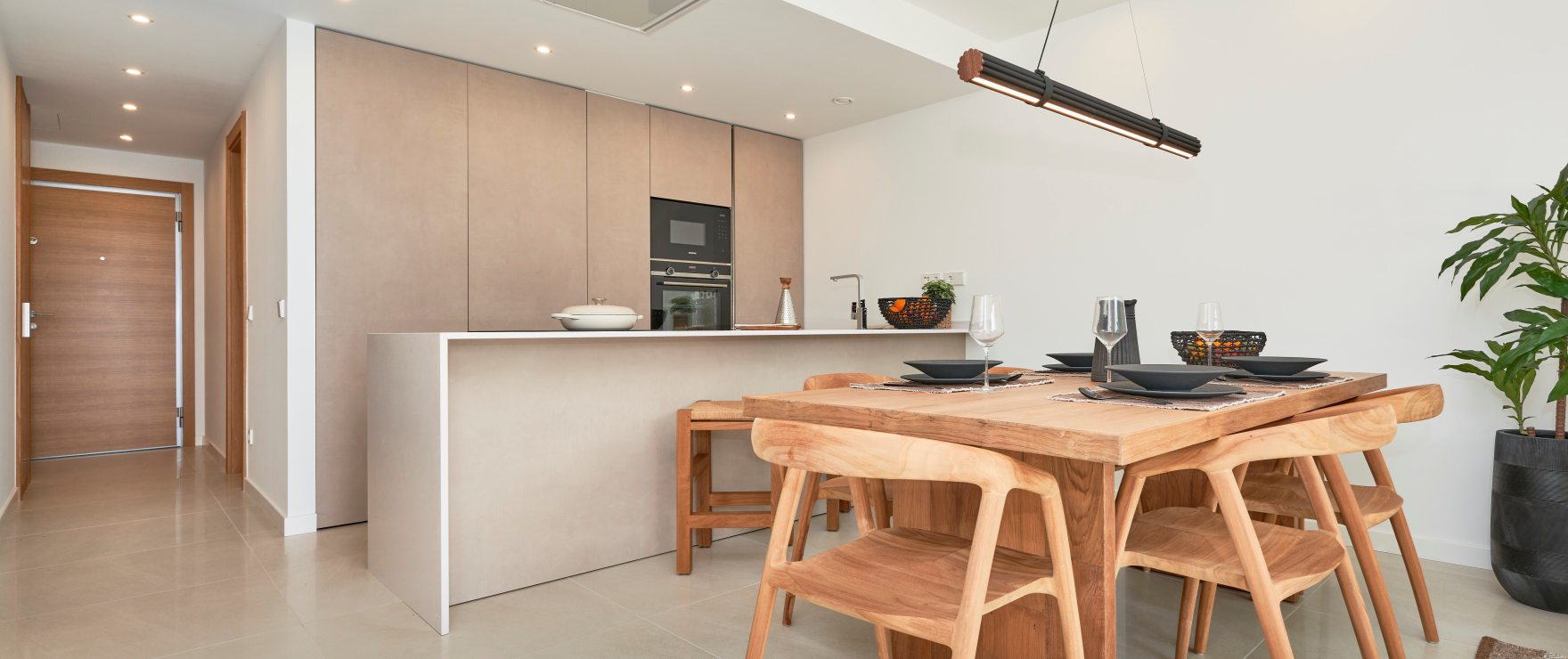 Cocina moderna en los nuevos apartamentos Eclipse