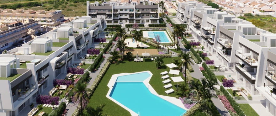 Apartamenty na sprzedaż ze wspólnym basenem i ogrodem w Gran Alacant