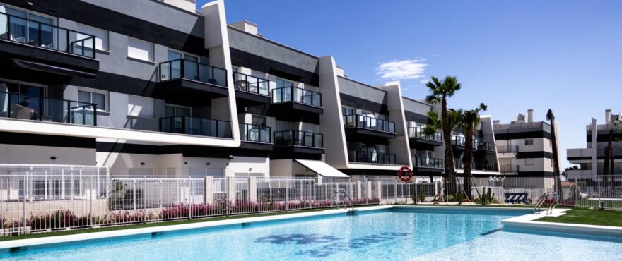Appartements en vente avec piscine et jardin communs à Gran Alacant
