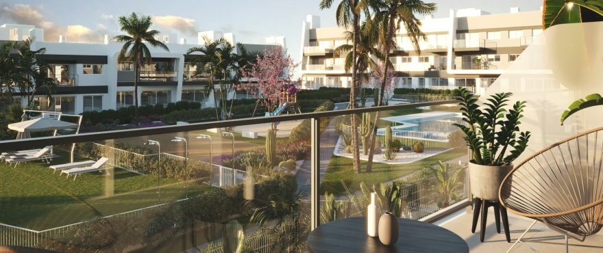 Apartments mit Gemeinschaftspool- und Gartenanlagen, zu verkaufen in Gran Alacant
