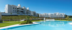 Solana Village: Apartments for sale with communal pool at La Cala Golf Resort
