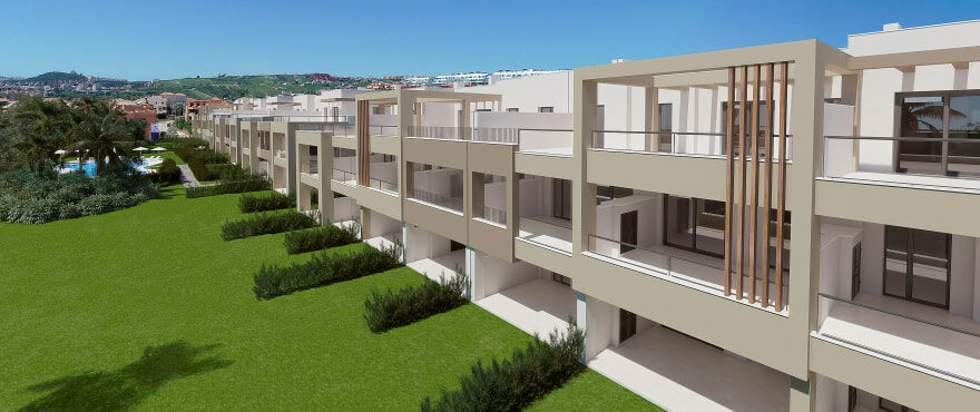 Solemar, Casares: nieuwe appartementen en penthouses met dakterras aan het strand van Casares, Malaga.