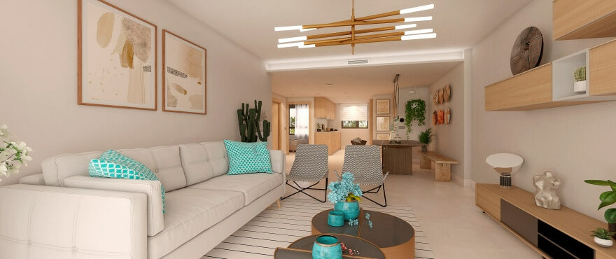 Solemar, Casares Beach: bright, spacious living room with views.