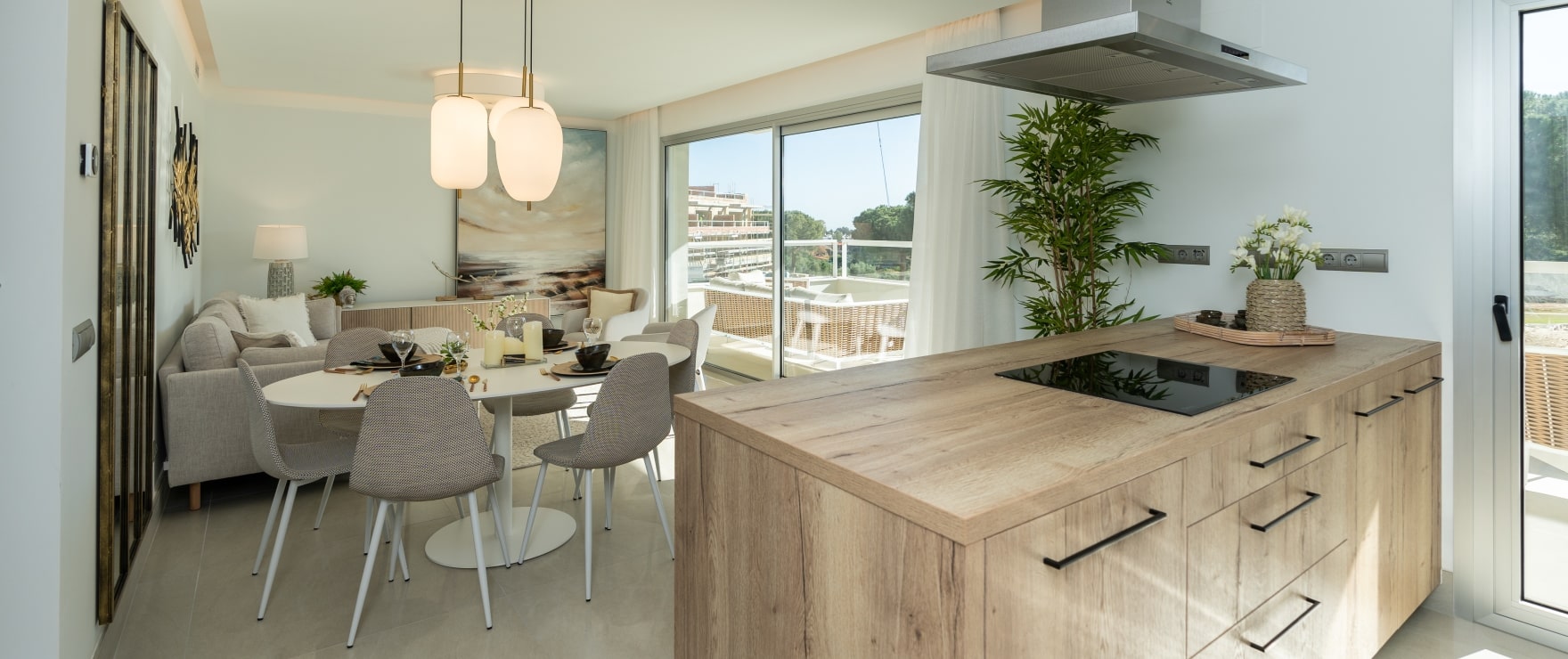Moderne keuken in de nieuwe koopappartementen, Solana Village, La Cala Resort
