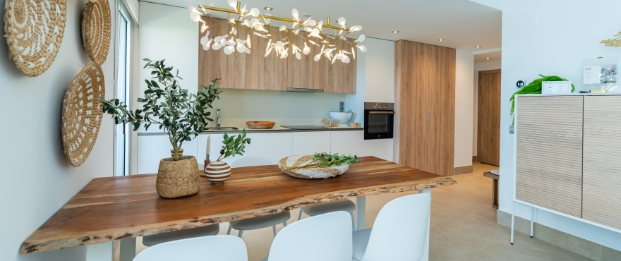 Cocina moderna en los nuevos apartamentos en venta, Solana Village, La Cala Resort