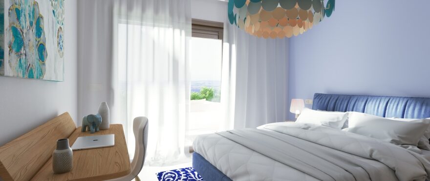 Almazara Hills, Istán: ruime en heerlijk lichte slaapkamer in rustige omgeving
