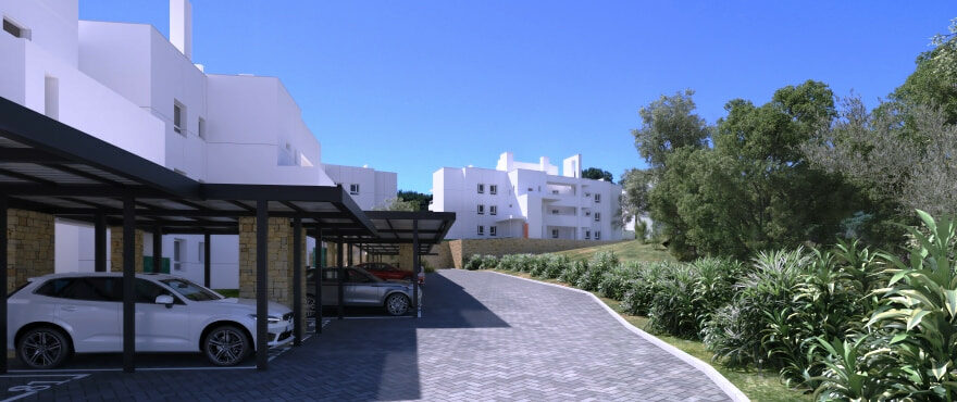 Apartments with outdoor parking and large terraces with panoramic views