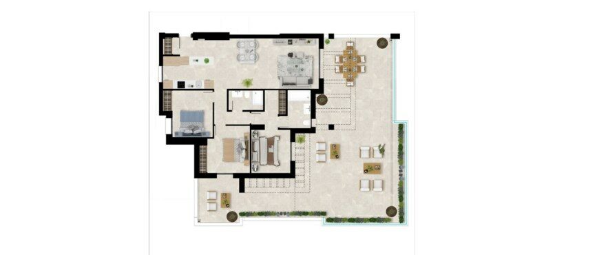 Solemar, Casares Beach, plan of penthouse apartment