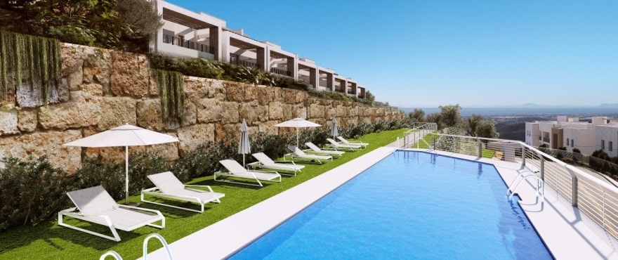 Almazara Views, Istán: new townhouses with communal gardens and pools