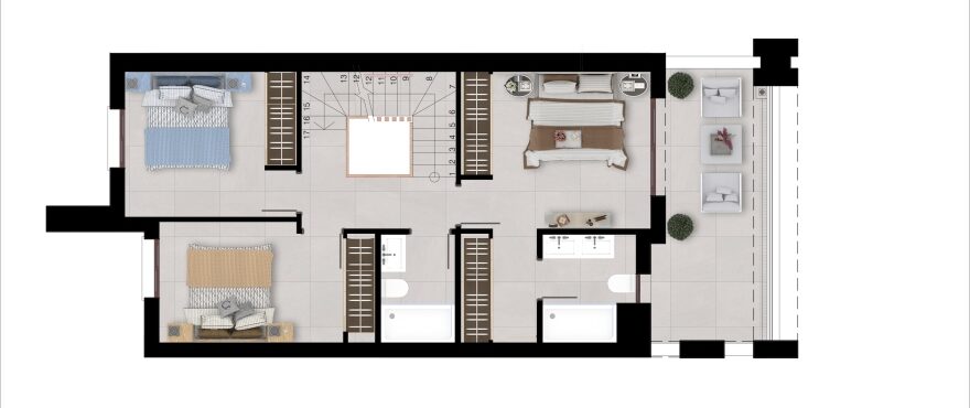 Almazara Views, floorplan 3 bedrooms, first floor