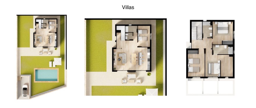 Breeze, Balcón de Finestrat, Fase 2 - planos casa unifamilar 3 dormitorios.