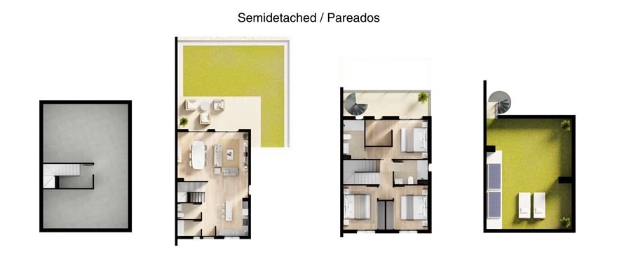 Breeze, Balcón de Finestrat, Fase 2 - planos pareado 3 dormitorios.