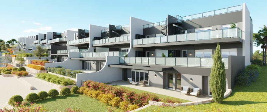 Breeze: Vistas panorámicas de las nuevas viviendas, Balcón de Finestrat, Benidorm, Costa Blanca