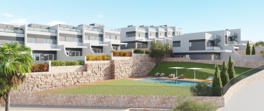 Breeze: Hus till salu med gemensam pool och trädgård i Balcón de Finestrat, Alicante