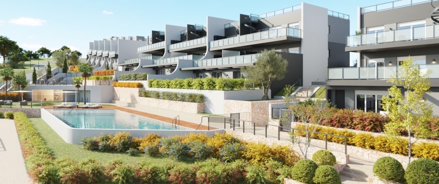 Breeze: Homes for sale with a communal pool and gardens in Balcon de Finestrat, Alicante