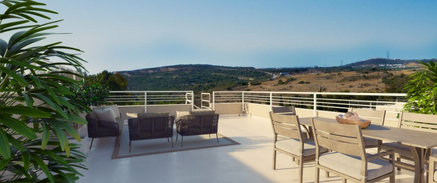 Sunny Golf, solarium of the new properties at Estepona golf