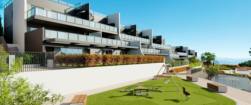 Breeze : Vue panoramique sur les nouveaux logements, Balcón de Finestrat, Benidorm, Costa Blanca