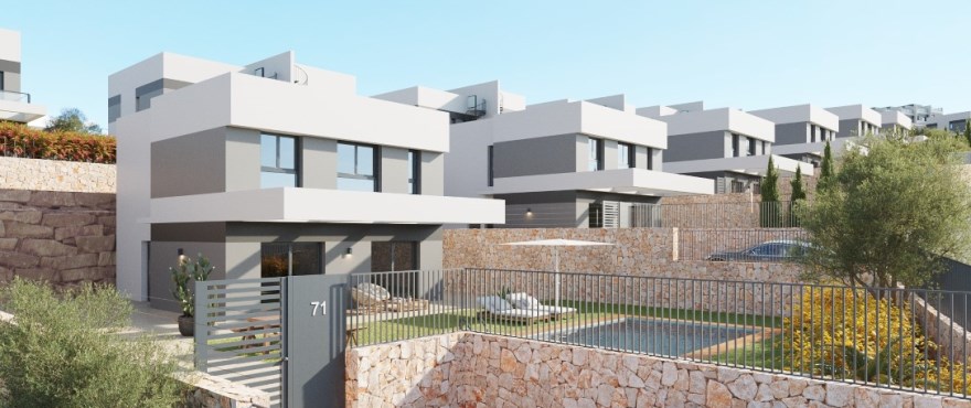 Breeze phase 2: Villas for sale with a communal pool and gardens in Balcon de Finestrat, Alicante