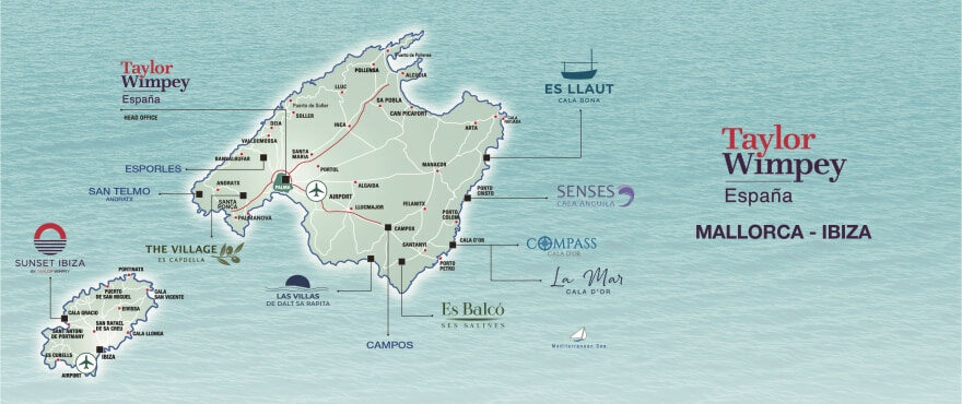 Carte Taylor Wimpey Mallorca-Ibiza