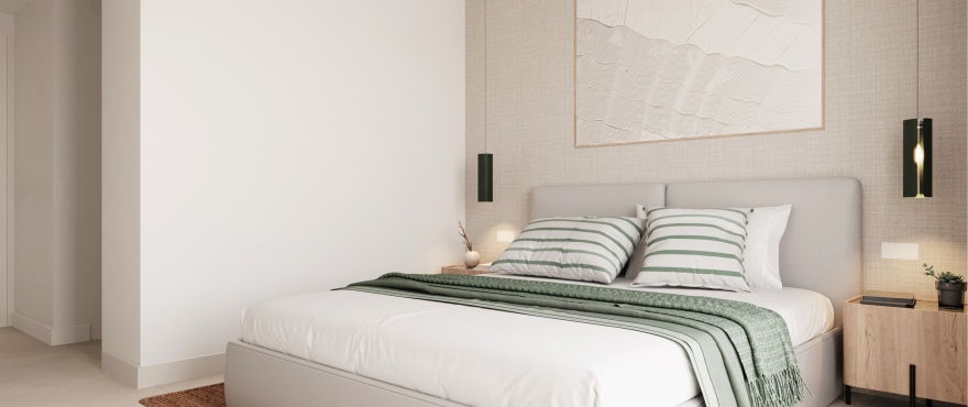 Heerlijk lichte slaapkamer met uitzicht over Azur, in Alicante Golf