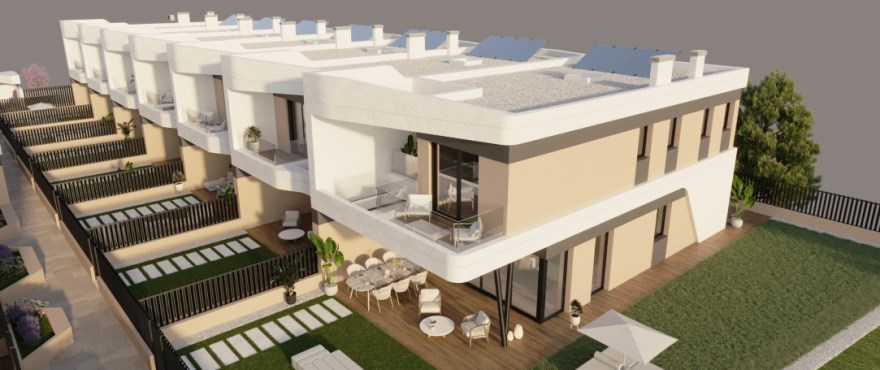 Nieuwbouwproject met geschakelde woningen in de woonwijk Alicante Golf