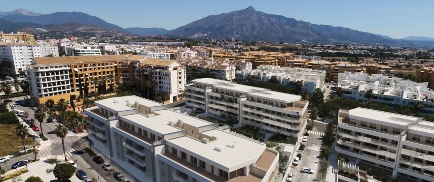 Nieuwe appartementen te koop in San Pedro de Alcántara, Marbella. Zeer dicht bij de zee.Map