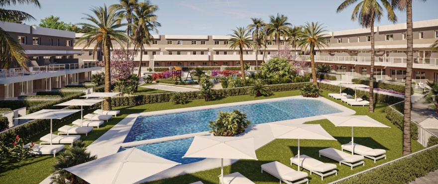 Allure: Neue Wohnungen zu verkaufen in Elche, Alicante, mit 2 und 3 Schlafzimmern. Gemeinschaftsschwimmbad (Erwachsene und Kinder) und Mehrzweckraum. Costa Blanca