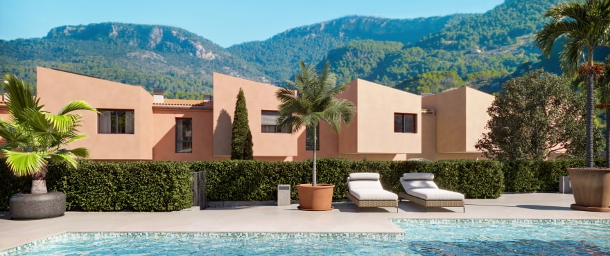 Exclusive, new townhouses with communal pool in Esporles