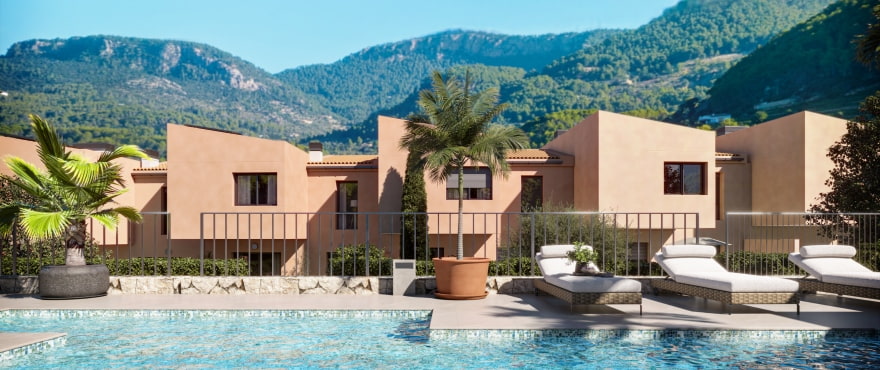Nuevas exclusivas casas adosadas con piscina comunitaria en Esporles