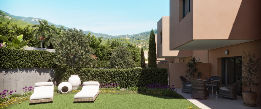 New townhouses with private gardens in Esporles 