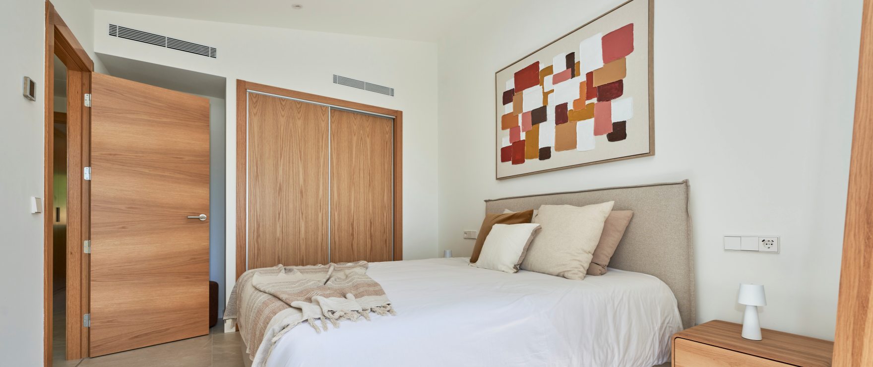 Bright bedroom with terrace
