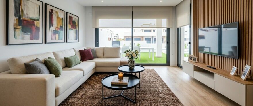 Spacious and luminous living room in properties for sale in Elche, Alicante