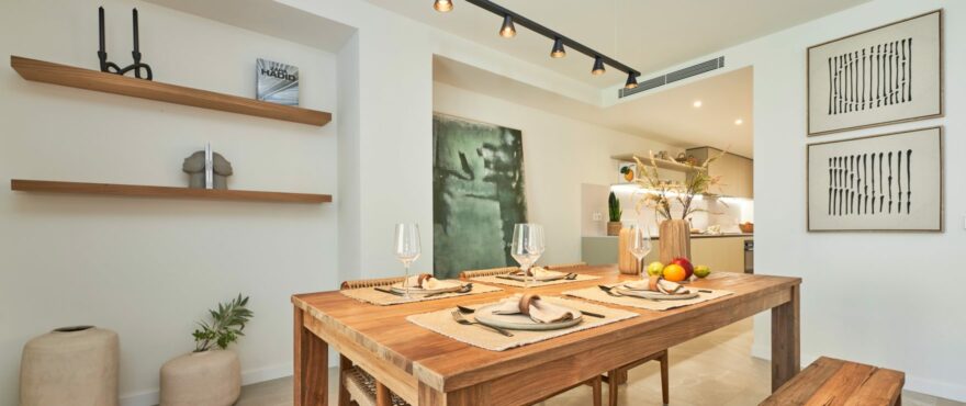 Bright and spacious dining area at Es Voltor, Esporles