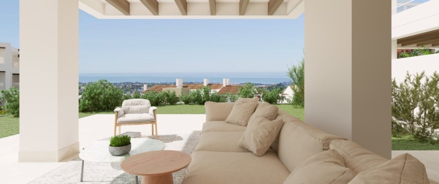 Terrace with spectacular views from the penthouse of Altura 160.