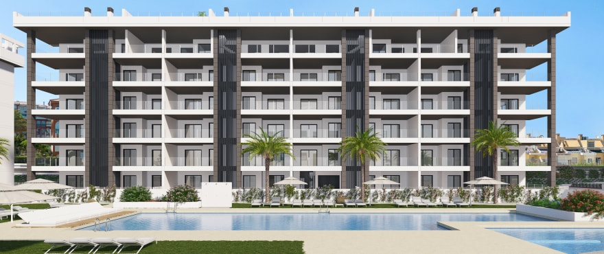 Eden Beach: new apartments with swimming pools and communal garden. Torrevieja.