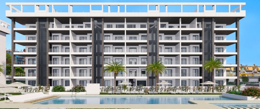 Eden Beach: new apartments with swimming pools and communal garden. Torrevieja.