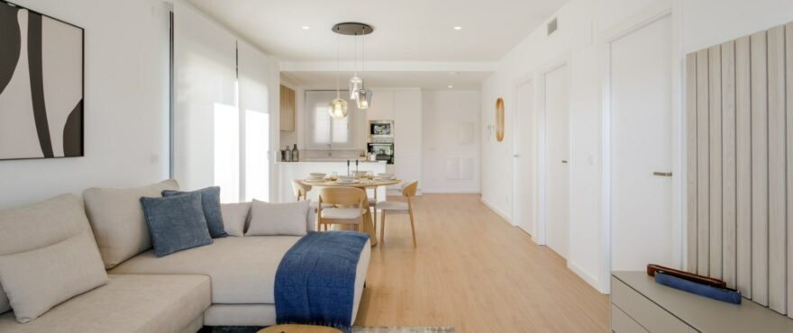 Luminous living room with views in Torrevieja, Costa Blanca