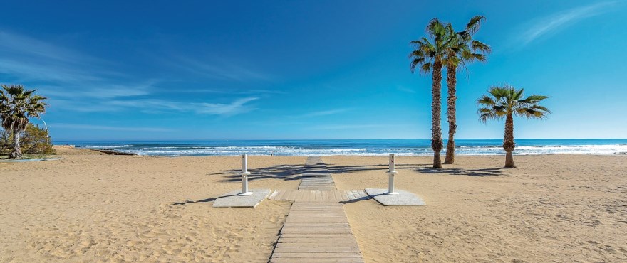 Beach close to the new apartments of Eden Beach