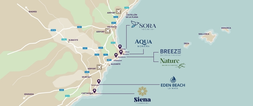 Karta Costa Blanca, Taylor Wimpey Spanien